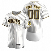 San Diego Padres Customized Nike White Brown Stitched MLB Flex Base Jersey,baseball caps,new era cap wholesale,wholesale hats
